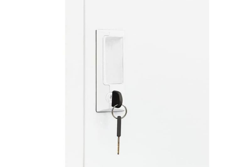 Förvaringsskåp vit 38x45x180 cm stål - Vit - Förvaring - Skåp - Förvaringsskåp