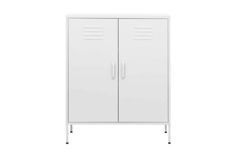 Förvaringsskåp vit 80x35x101,5 cm stål - Vit - Förvaring - Skåp - Förvaringsskåp