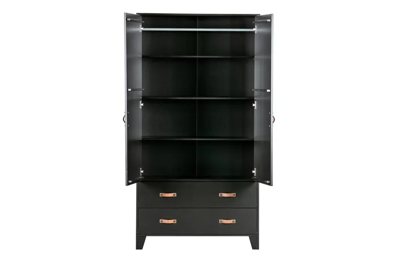 Wickam Förvaringsskåp 98x190 cm - Svart - Förvaring - Skåp - Förvaringsskåp