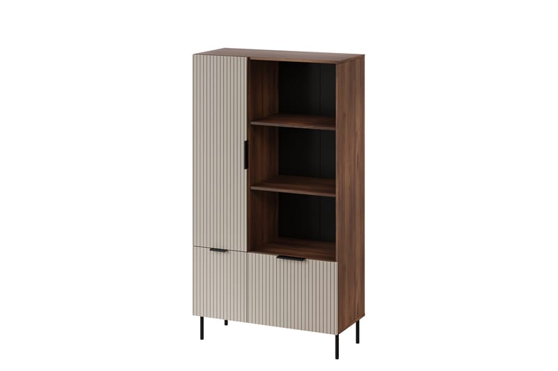 Fiesta Vitrinskåp 90x166 cm - Brun/Beige - Förvaring - Skåp - Vitrinskåp