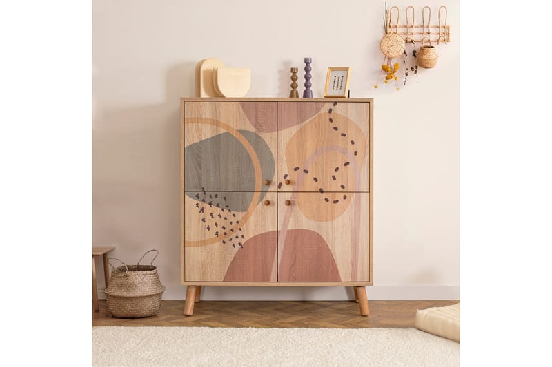 Form Highboard 95x111 cm Brun - Hanah Home - Förvaring - Skåp - Förvaringsskåp