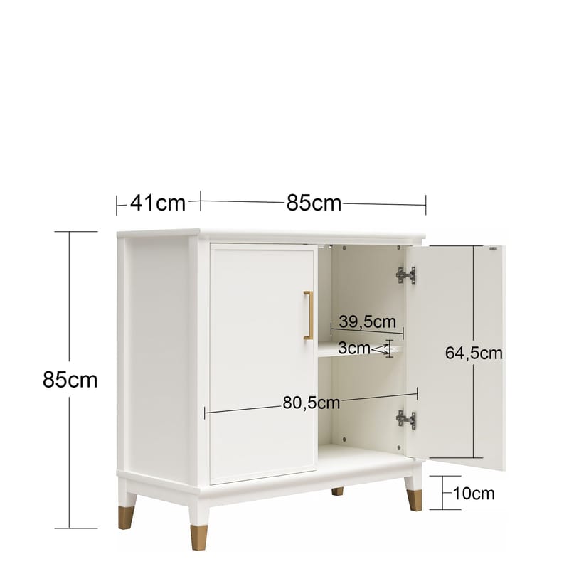 Högskåp Westerleigh Blekt Rosa - Blekt Grön - Förvaring - Skåp - Förvaringsskåp