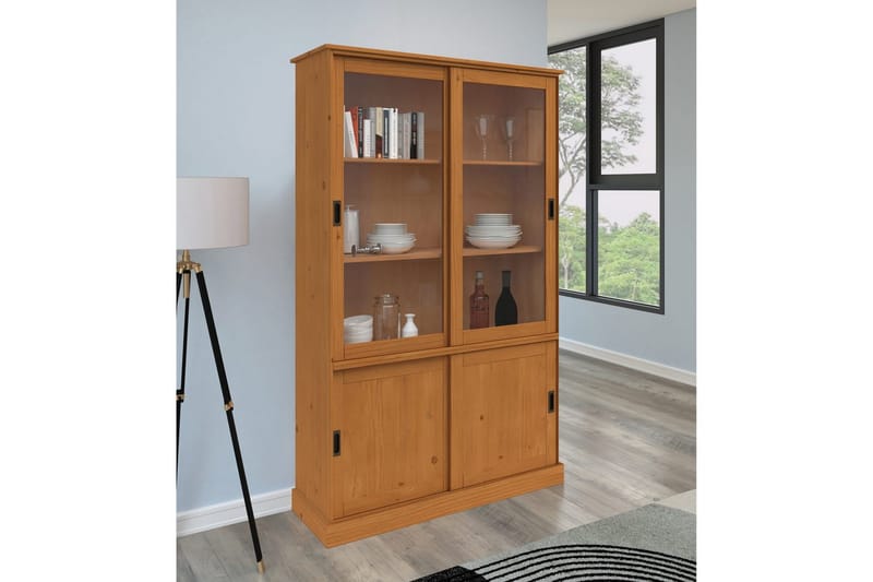 Harry Vitrinskåp 115x190 cm - Natur - Förvaring - Skåp - Vitrinskåp