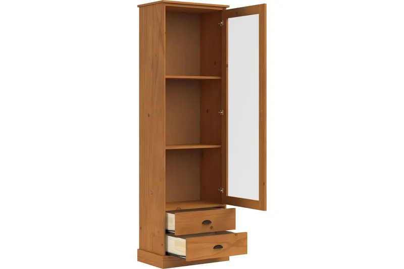 Harry Vitrinskåp 55x180 cm - Natur - Förvaring - Skåp - Vitrinskåp