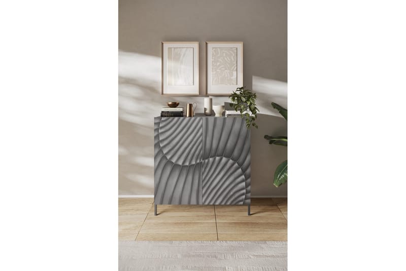 Hawell Högskåp 121 cm - Grå - Förvaring - Skåp - Förvaringsskåp