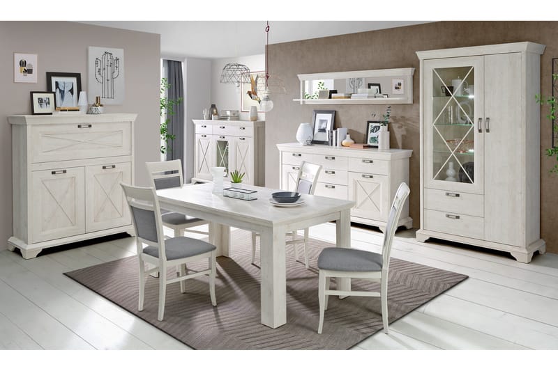 Hurlston Barskåp 123 cm - Vit - Förvaring - Skåp - Barskåp