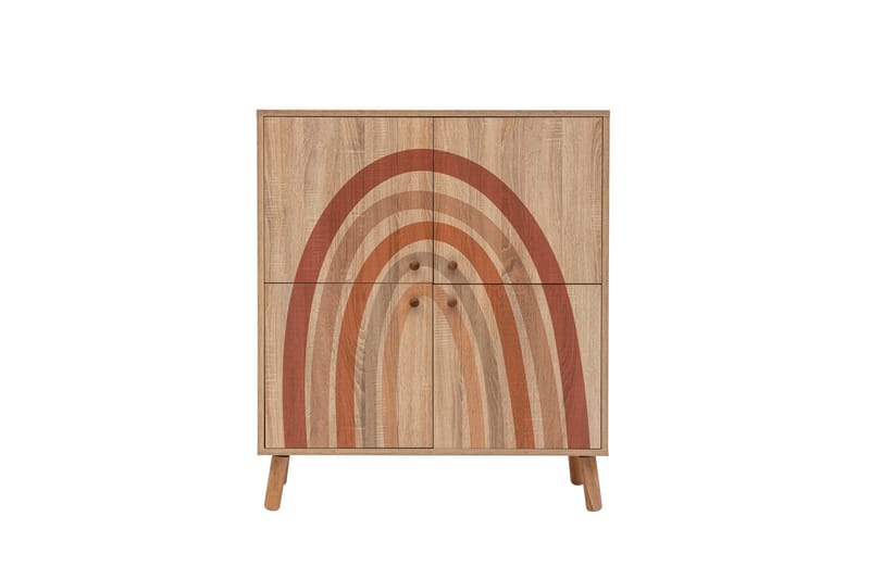 Iris Highboard 95x111 cm Brun - Hanah Home - Förvaring - Skåp - Förvaringsskåp