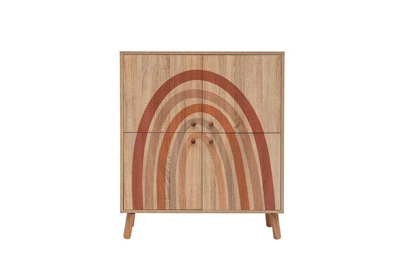 Iris Highboard 95x111 cm Brun - Hanah Home - Förvaringsskåp