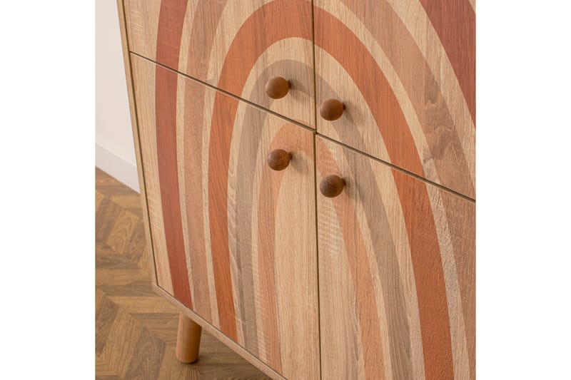 Iris Highboard 95x111 cm Brun - Hanah Home - Förvaring - Skåp - Förvaringsskåp