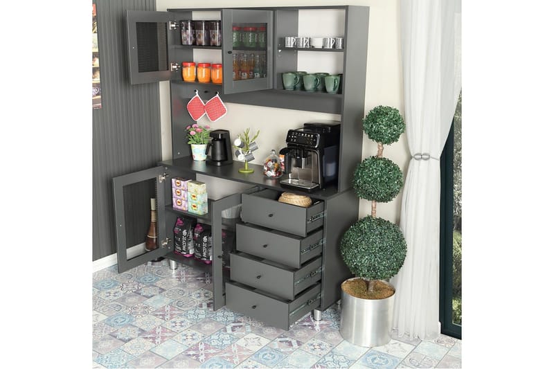 Flerfunktionsskåp Jatin Antracit - Antracit - Hus & renovering - Kök & bad - Kök & tvättstuga