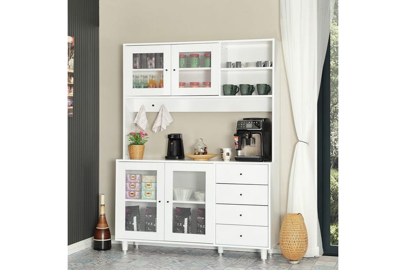 Flerfunktionsskåp Jatin Vit - Vit - Hus & renovering - Kök & bad - Kök & tvättstuga