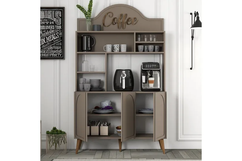 Kaffebarskåp Hazim Tre Atlas / Valnöt - Atlas / Valnöt - Förvaring - Skåp - Barskåp