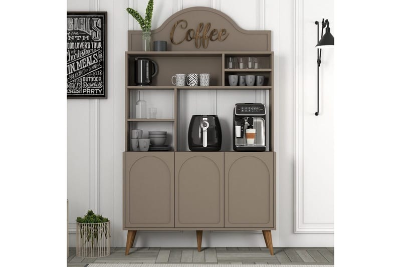 Kaffebarskåp Hazim Tre Atlas / Valnöt - Atlas / Valnöt - Förvaring - Skåp - Barskåp