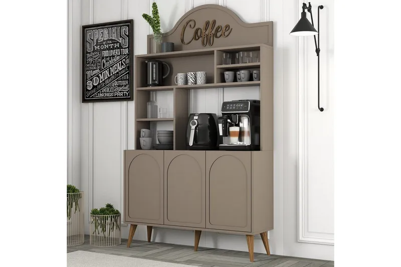 Kaffebarskåp Hazim Tre Atlas / Valnöt - Atlas / Valnöt - Förvaring - Skåp - Barskåp