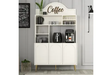 Kaffebarskåp Hazim Tre Gräddfärgad / Rany - Gräddfärgad / Rany - Förvaring - Skåp - Barskåp
