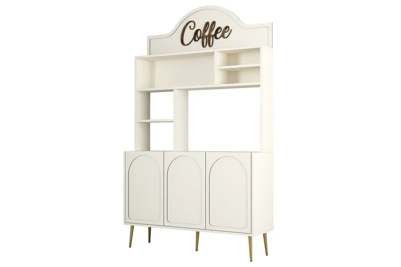 Kaffebarskåp Hazim Tre Gräddfärgad / Rany, Gräddfärgad / Rany