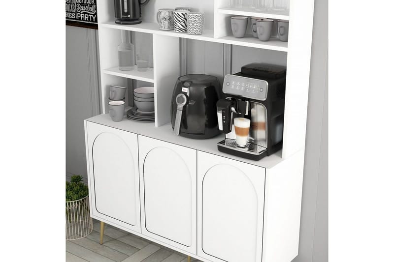 Kaffebarskåp Hazim Tre Vit / Rany - Vit / Rany - Förvaring - Skåp - Barskåp