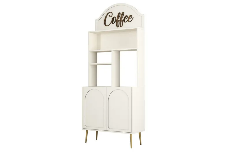 Kaffebarskåp Hazim Två Gräddfärgad / Rany, Gräddfärgad / Rany
