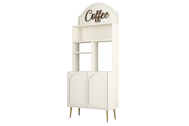 Kaffebarskåp Hazim Två Gräddfärgad / Rany - Gräddfärgad / Rany - Förvaring - Skåp - Barskåp