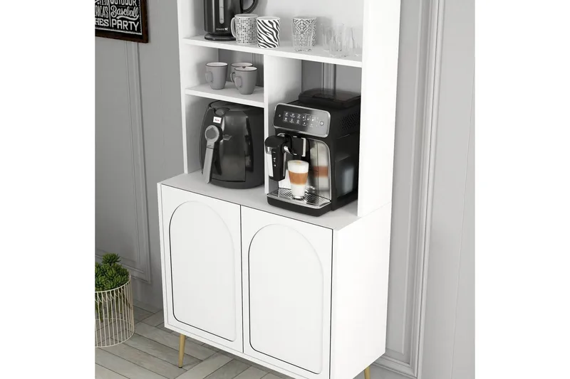 Kaffebarskåp Hazim Två Vit / Rany - Vit / Rany - Förvaring - Skåp - Barskåp
