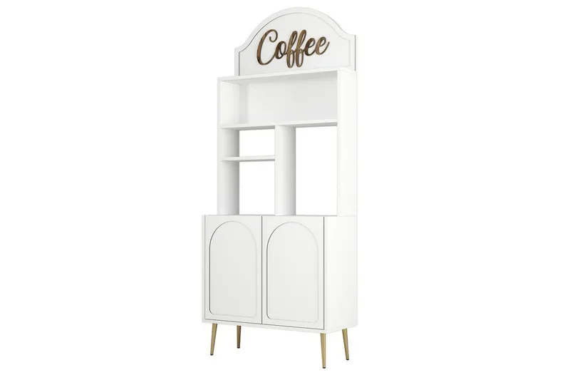 Kaffebarskåp Hazim Två Vit / Rany - Vit / Rany - Förvaring - Skåp - Barskåp