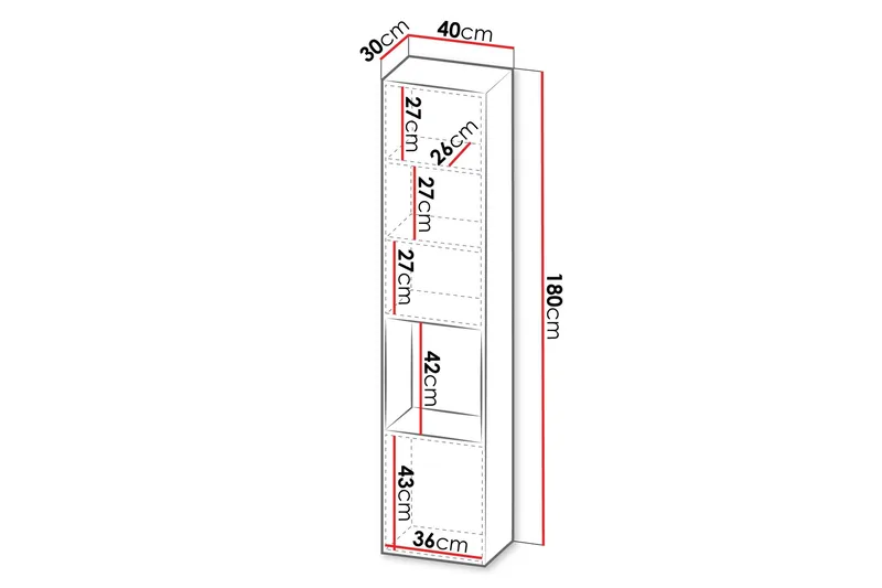 Kangana Highboard - Svart/Brun - Förvaring - Skåp - Förvaringsskåp