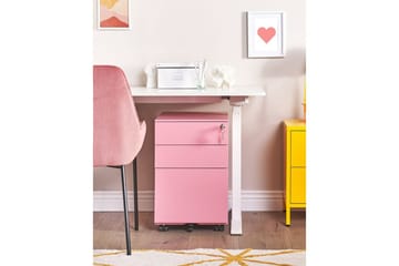 Kontorsskåp Cami Rosa - Rosa - Förvaring - Förvaringsmöbler - Byrå - Hurtsar