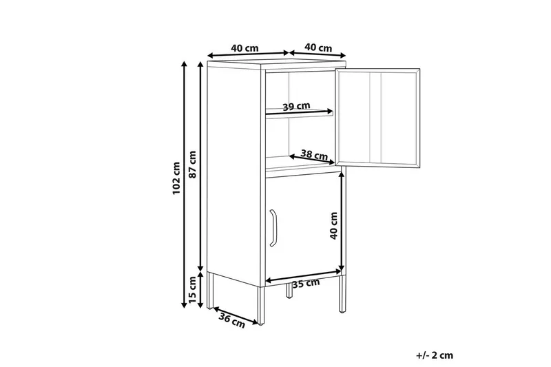 Kontorsskåp Huron Vit - Vit - Förvaring - Skåp - Förvaringsskåp