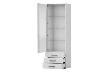 Lyrosen Vitrinskåp 60x192 cm - Beige - Förvaring - Skåp - Vitrinskåp
