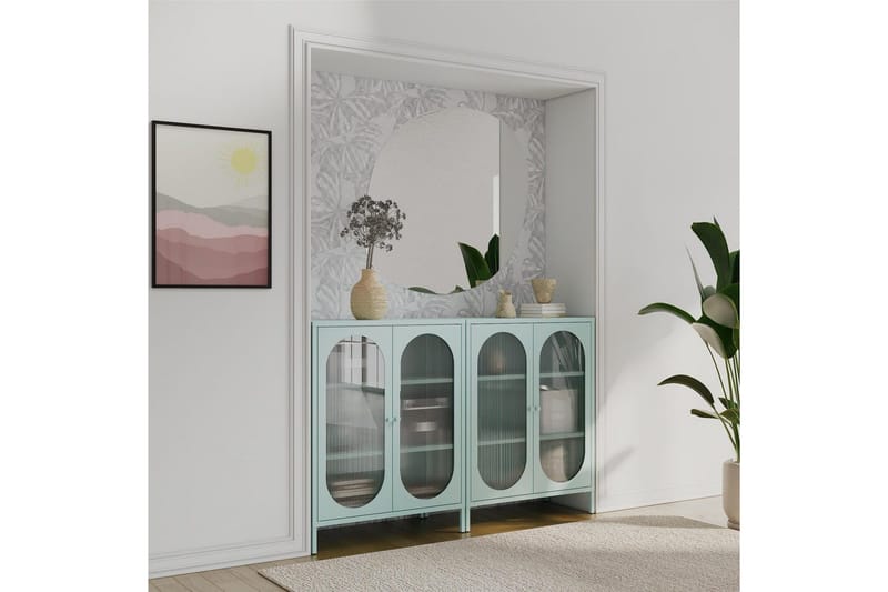 Medicinskåp Loft24 Skåp Luna 80x40x102 cm, Himmelsblå Light Blue,Blå - Förvaring - Skåp - Förvaringsskåp - Säkerhetsskåp - Medicinskåp