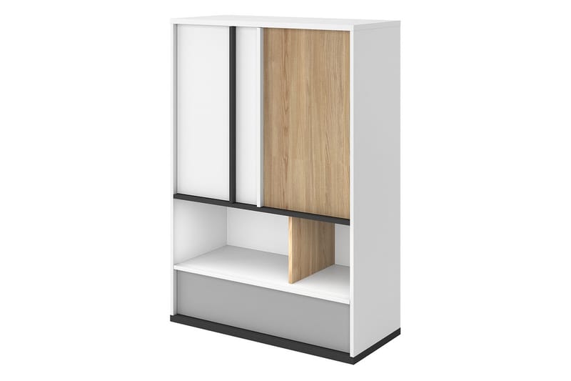 Metropolitan Highboard - Brun/Vit/Ljusgrå/Svart - Förvaring - Skåp - Förvaringsskåp