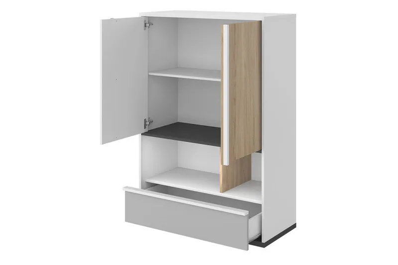 Metropolitan Highboard - Brun/Vit/Ljusgrå/Svart - Förvaring - Skåp - Förvaringsskåp
