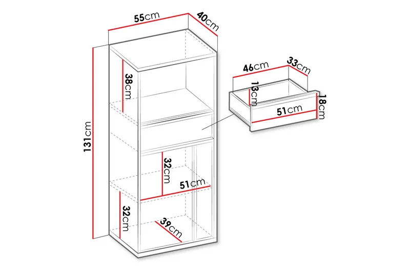 Metropolitan Highboard - Grå - Förvaring - Skåp - Förvaringsskåp