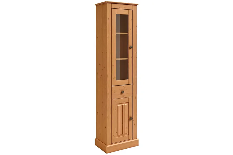 Mille Vitrinskåp 47x182 cm - Brun - Förvaring - Skåp - Vitrinskåp