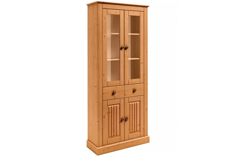 Mille Vitrinskåp 78x182 cm - Brun - Förvaring - Skåp - Vitrinskåp