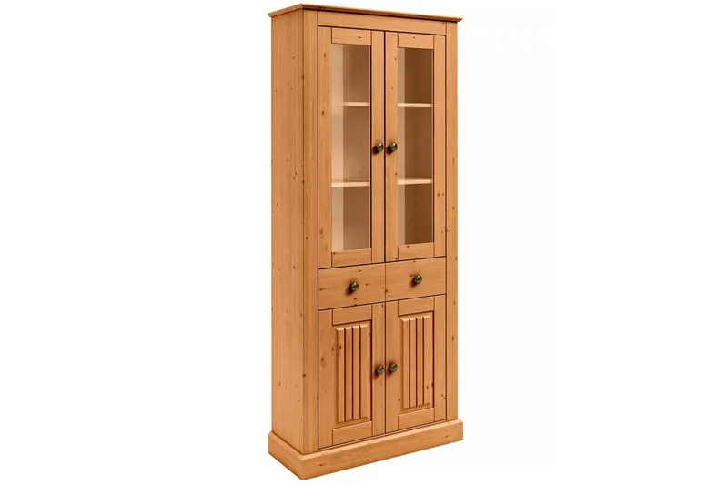 Mille Vitrinskåp 78x182 cm - Brun - Förvaring - Skåp - Vitrinskåp