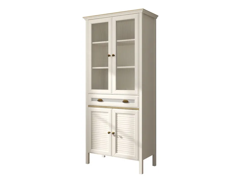 Murina Multifunktionsskåp 88x194 cm, Crème, ek, grå