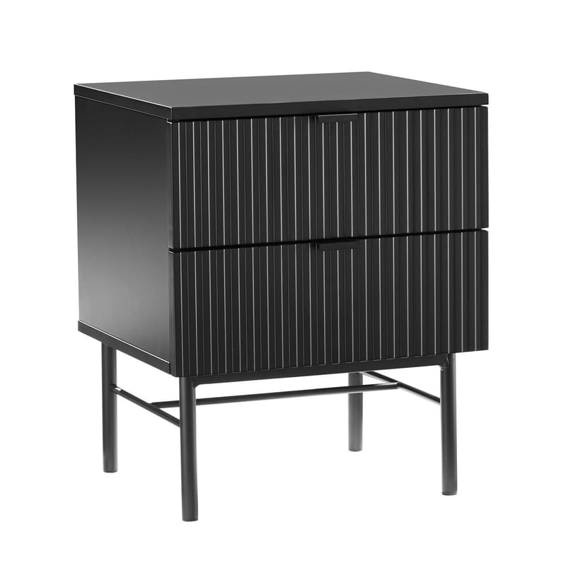Nattduksbord Sequence med 2 lådor 45x40x55 cm, Svart