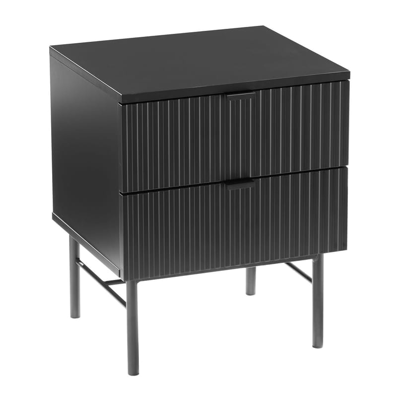 Nattduksbord Sequence med 2 lådor 45x40x55 cm - Svart - Förvaring - Skåp - Förvaringsskåp
