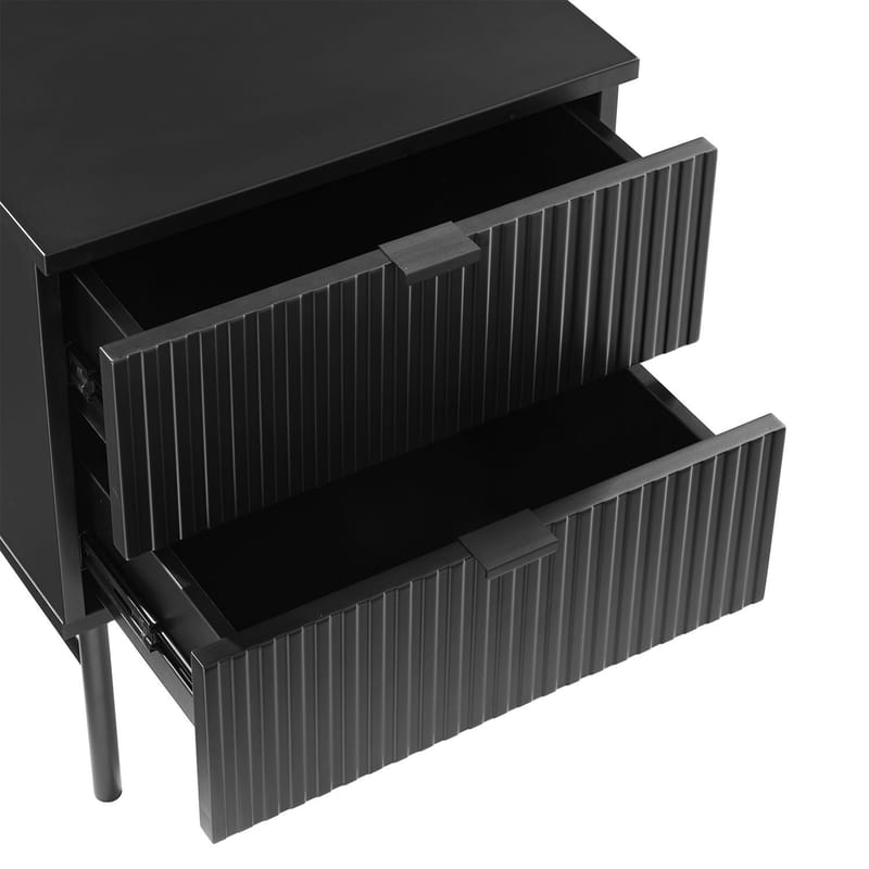 Nattduksbord Sequence med 2 lådor 45x40x55 cm - Svart - Förvaring - Skåp - Förvaringsskåp