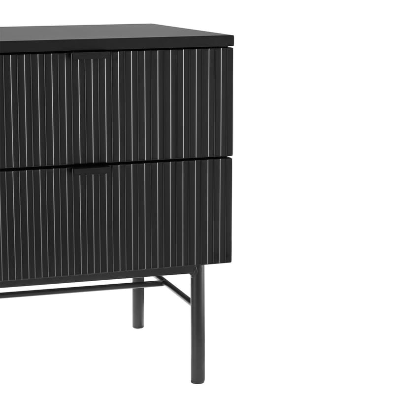 Nattduksbord Sequence med 2 lådor 45x40x55 cm - Svart - Förvaring - Skåp - Förvaringsskåp
