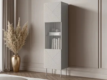 Norrs Vitrinskåp 51 cm - beige - Förvaring - Skåp - Vitrinskåp