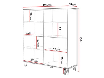 Orvik Skänk 120 cm - grå, brun - Förvaring - Skåp - Förvaringsskåp