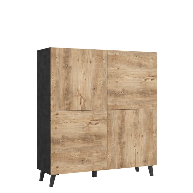 Orvik Skänk 120 cm, grå, brun