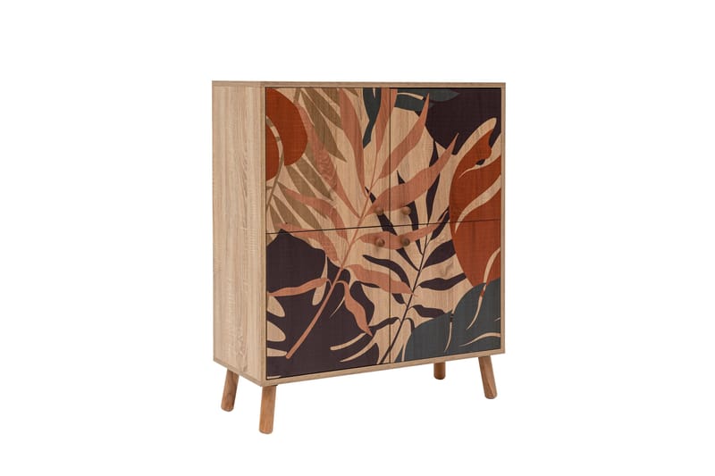 Palm Highboard 95x111 cm Brun/Svart - Hanah Home - Förvaringsskåp