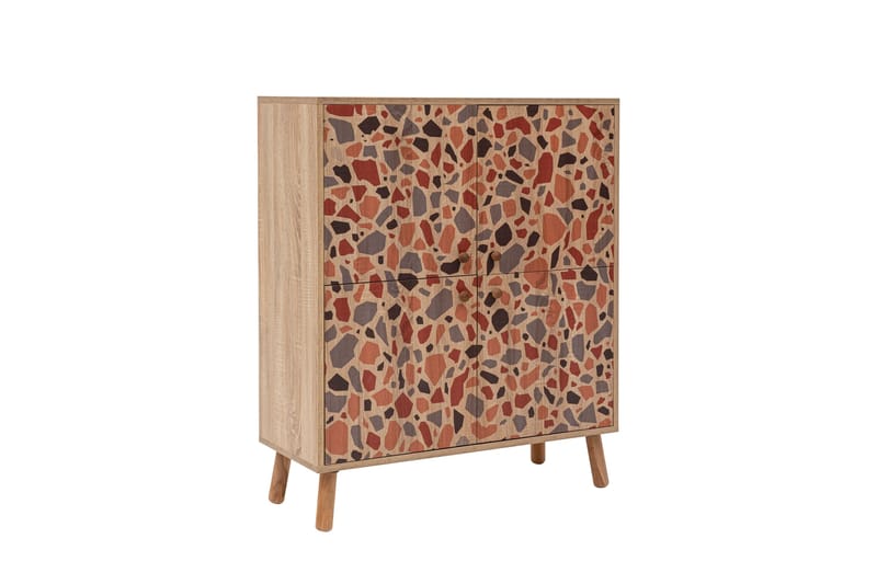 Pebble Highboard 95x111 cm Brun - Hanah Home - Förvaringsskåp