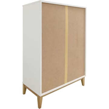 Pelle Högskåp 80x122 cm - Vit och Wotan-ek - Förvaring - Skåp - Förvaringsskåp