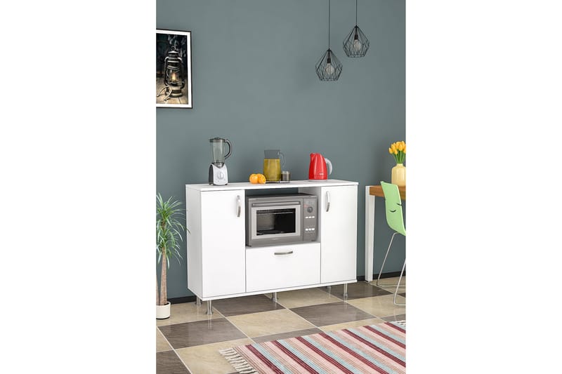 Pietro Highboard 120x86,5 cm Vit - Hanah Home - Förvaring - Skåp - Förvaringsskåp
