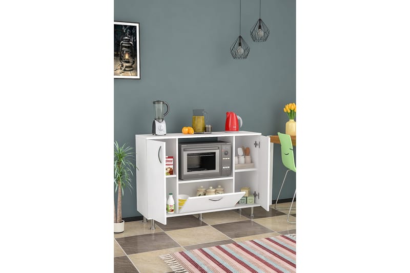 Pietro Highboard 120x86,5 cm Vit - Hanah Home - Förvaring - Skåp - Förvaringsskåp