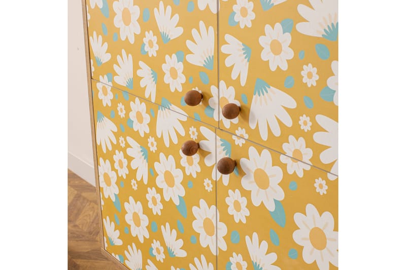 Posy Highboard 95x111 cm Brun/Vit - Hanah Home - Förvaring - Skåp - Förvaringsskåp
